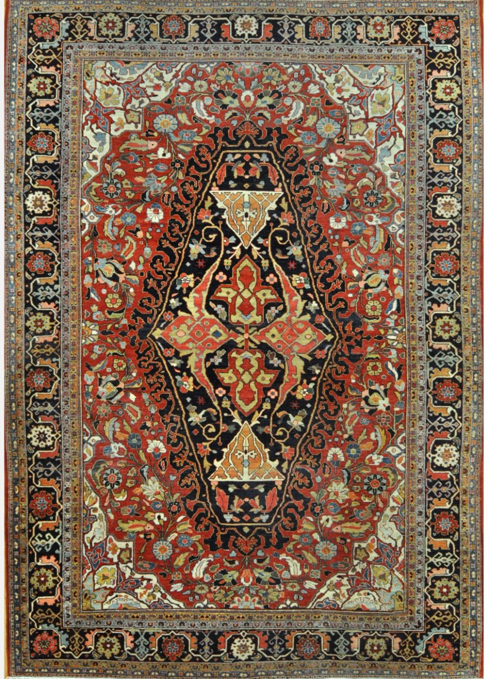 Antique Persian Sarouk Farahan Rug