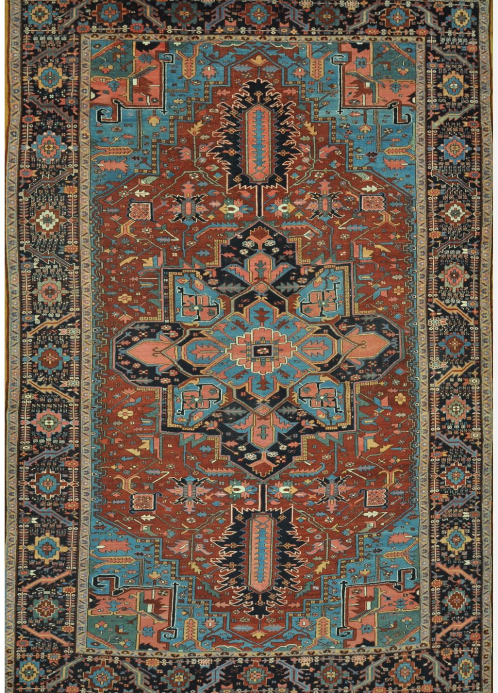 Large Antique Persian Heriz Rug