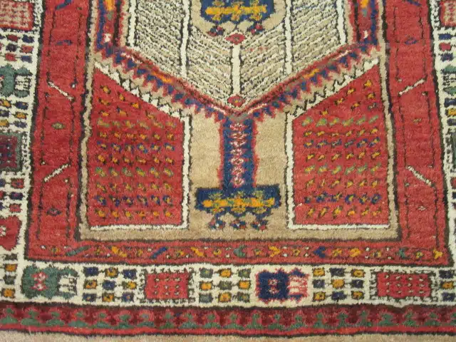 3' x 6' Red Fine Hand-Knotted Persian Vintage Sarab Runner Rug – Traditional Wool - Image 3