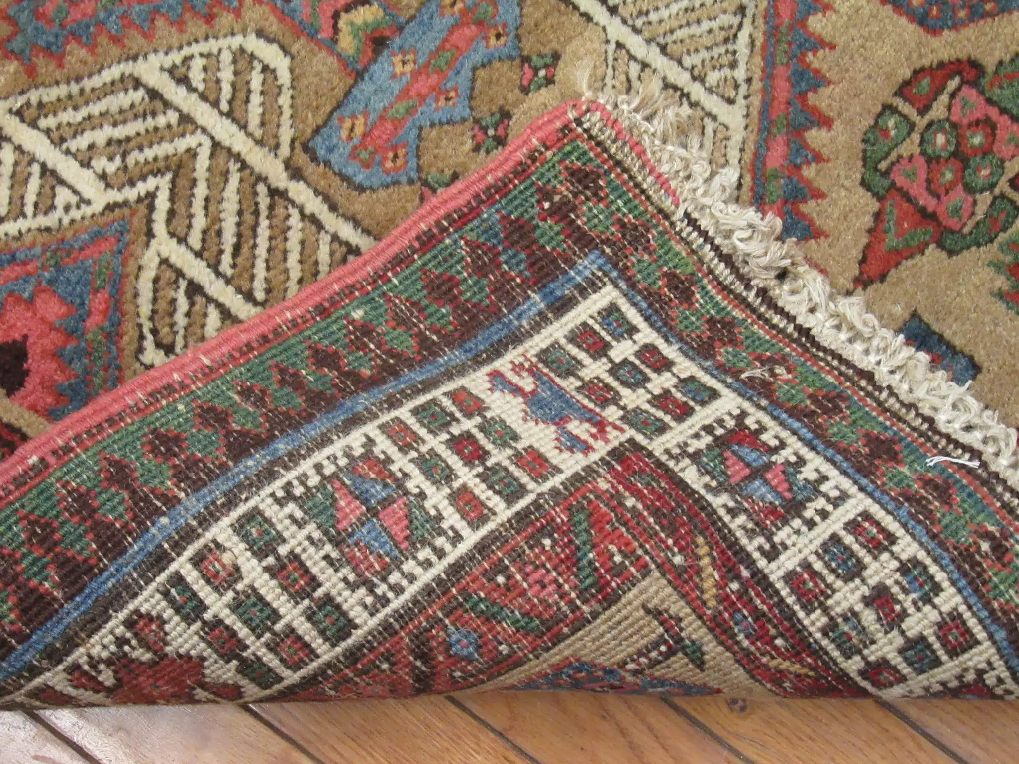 3' x 12' Red Fine Hand-Knotted Caucasian Kazak Rug – Tribal Wool - Image 6