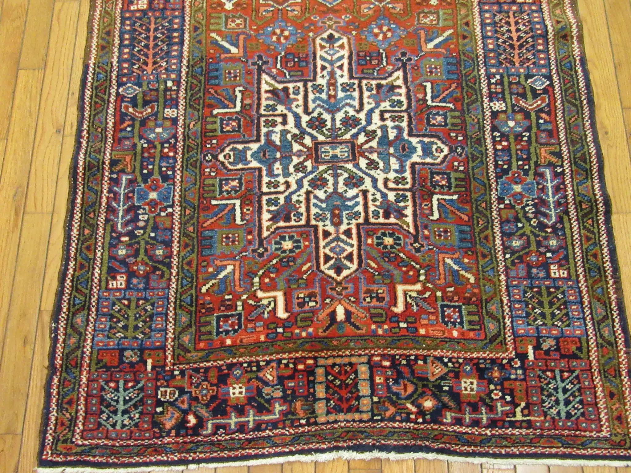 4' x 16' Persia Red Navy Kazak Runner Rug Traditional Hand Knotted Wool - Image 3