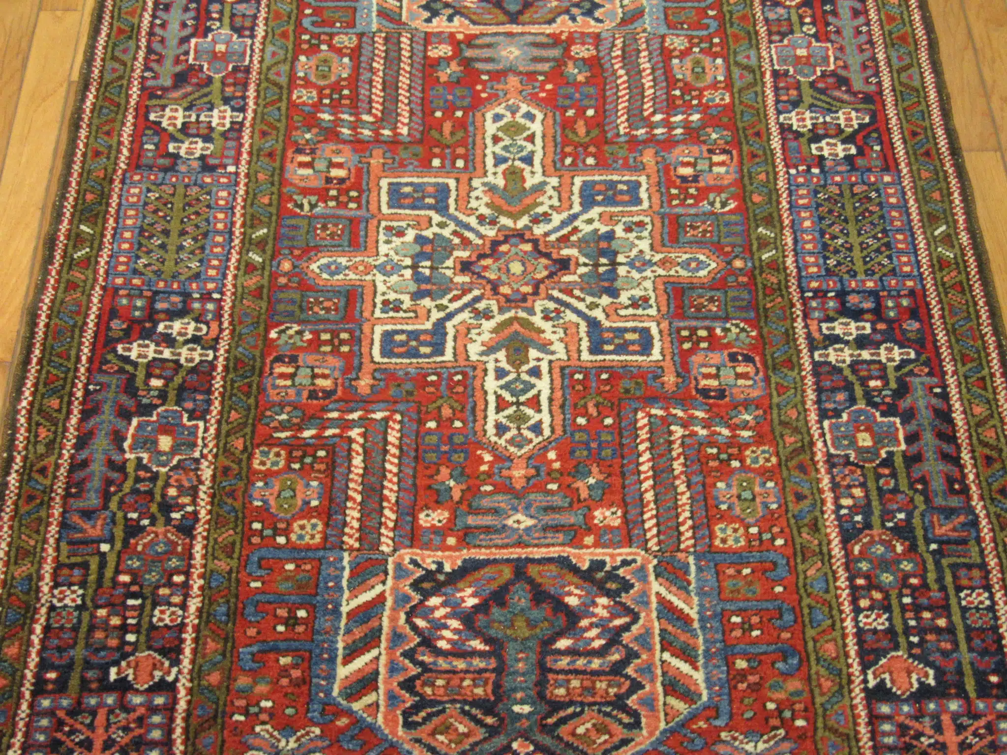 4' x 16' Persia Red Navy Kazak Runner Rug Traditional Hand Knotted Wool - Image 5