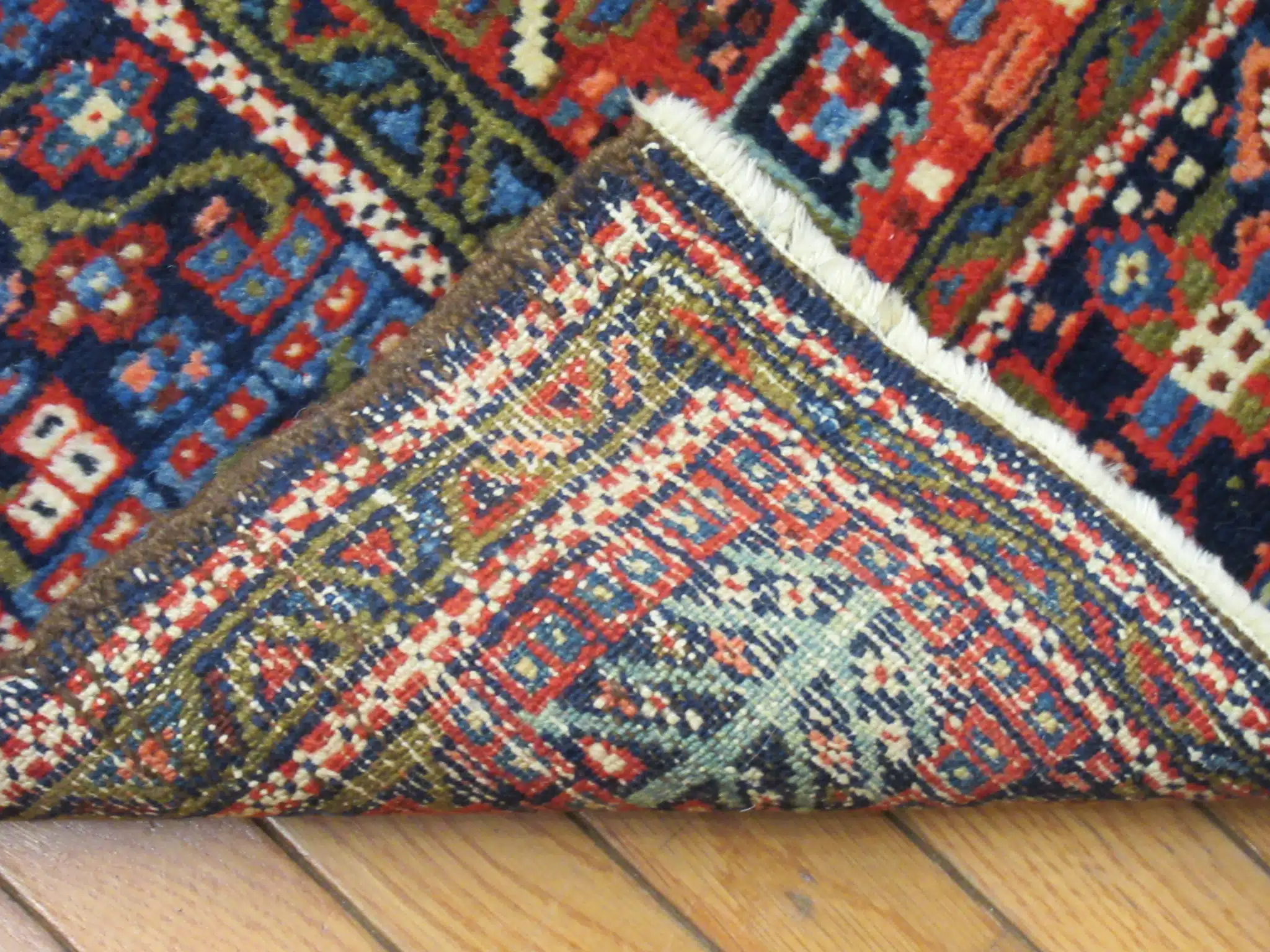 4' x 16' Persia Red Navy Kazak Runner Rug Traditional Hand Knotted Wool - Image 6