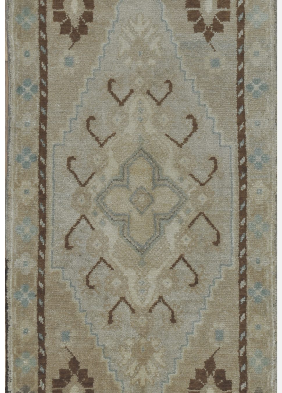 Small Vintage Handmade Antique Washed Turkish Rug