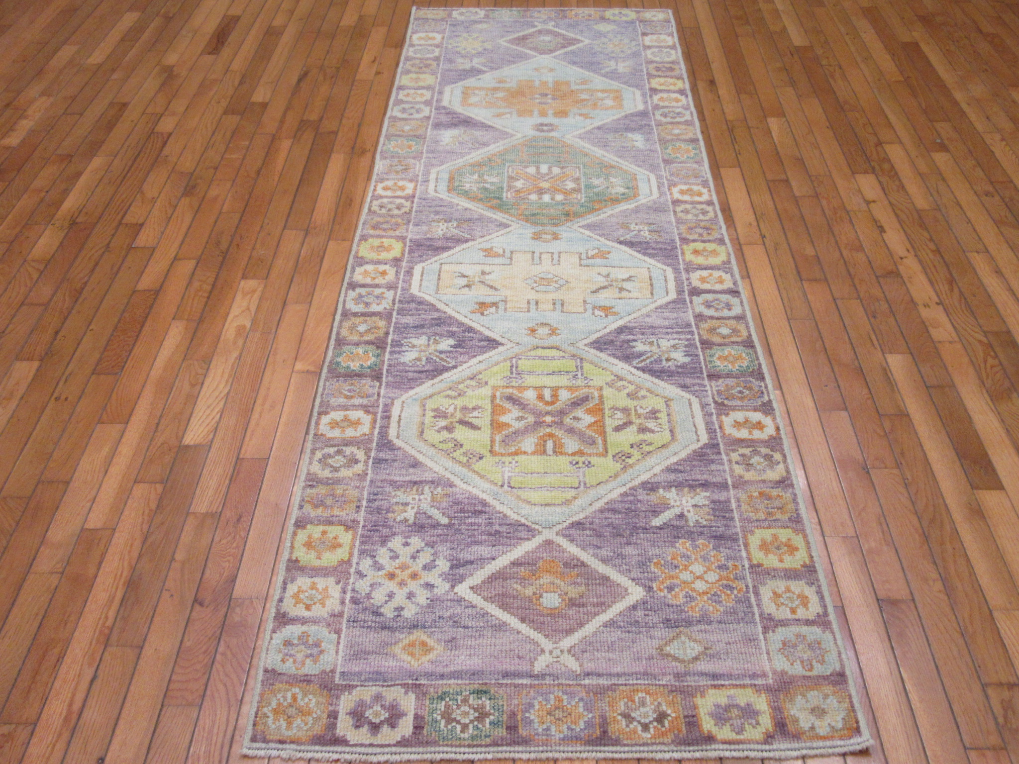 New Handmade Turkish Oushak Runner Rug - Image 2