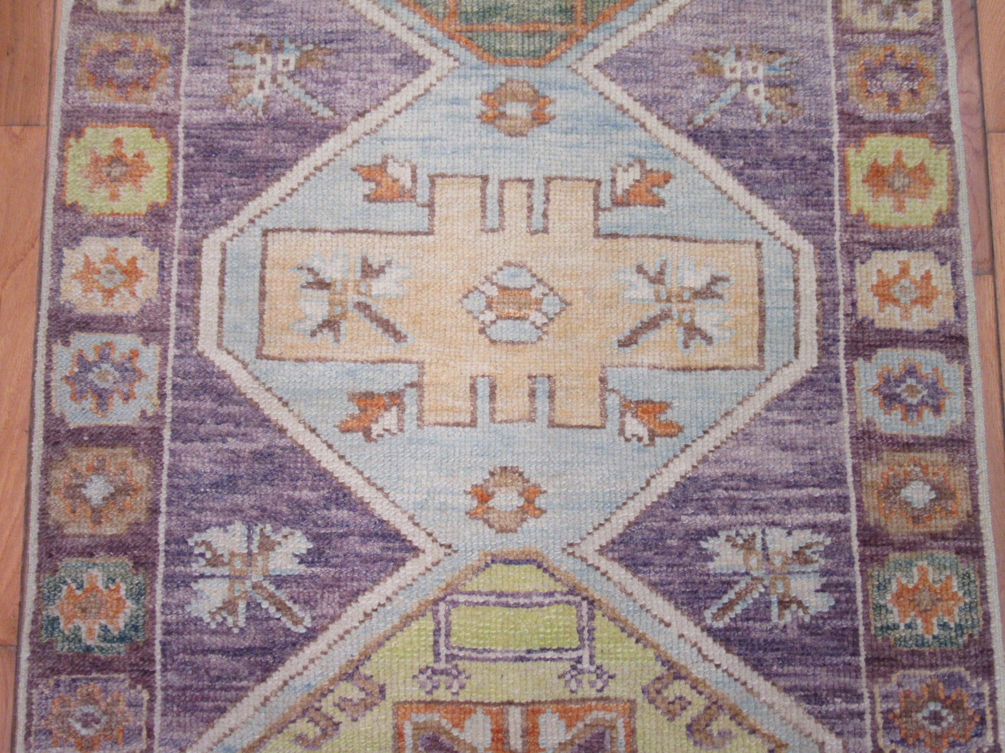 New Handmade Turkish Oushak Runner Rug - Image 4