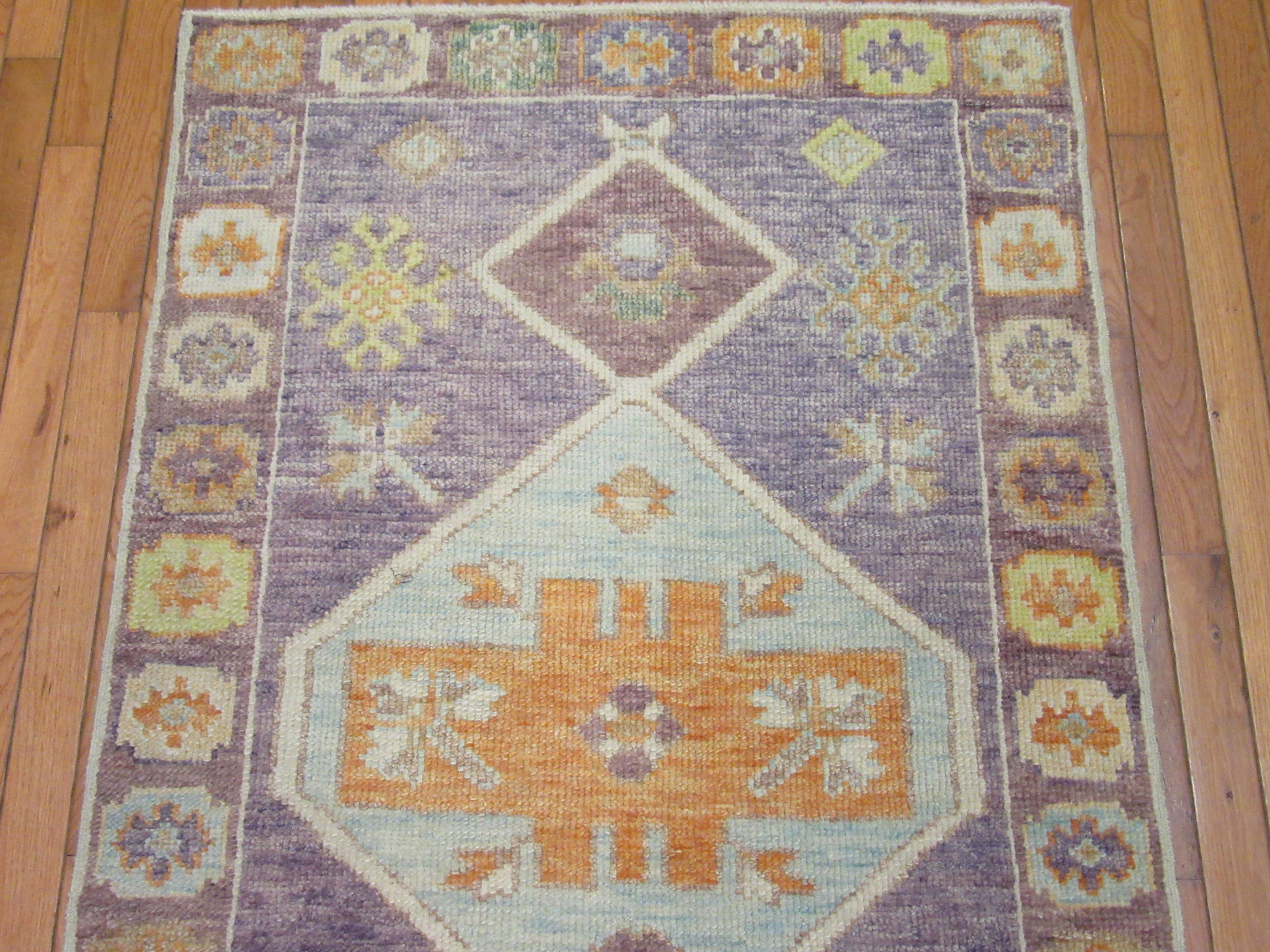 New Handmade Turkish Oushak Runner Rug - Image 6