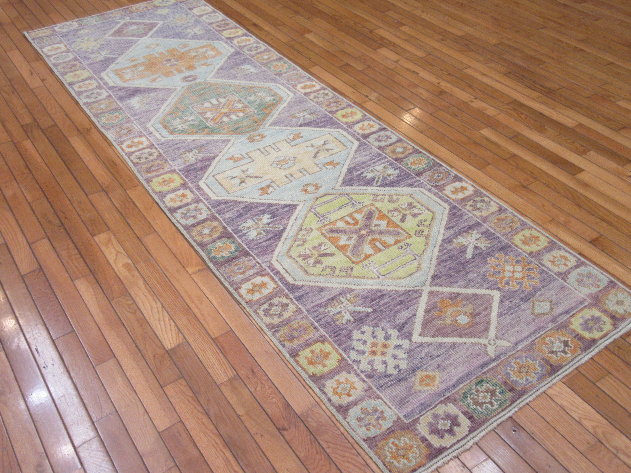 New Handmade Turkish Oushak Runner Rug - Image 7