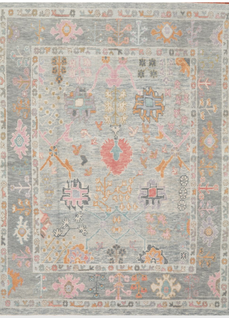 New Room Size Handmade Turkish Oushak Rug