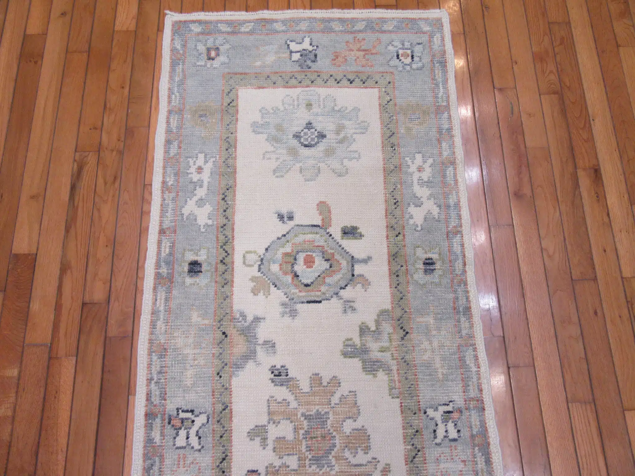 3' x 12' Turkish Oushak Runner Hand Knotted Wool - Image 5