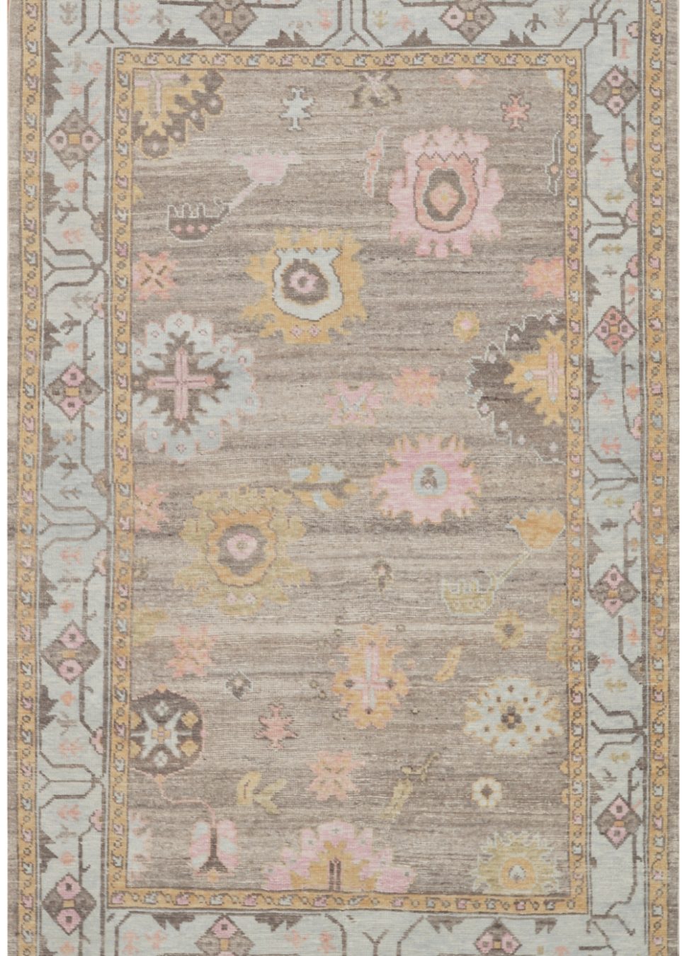 New Handmade Turkish Oushak Rug