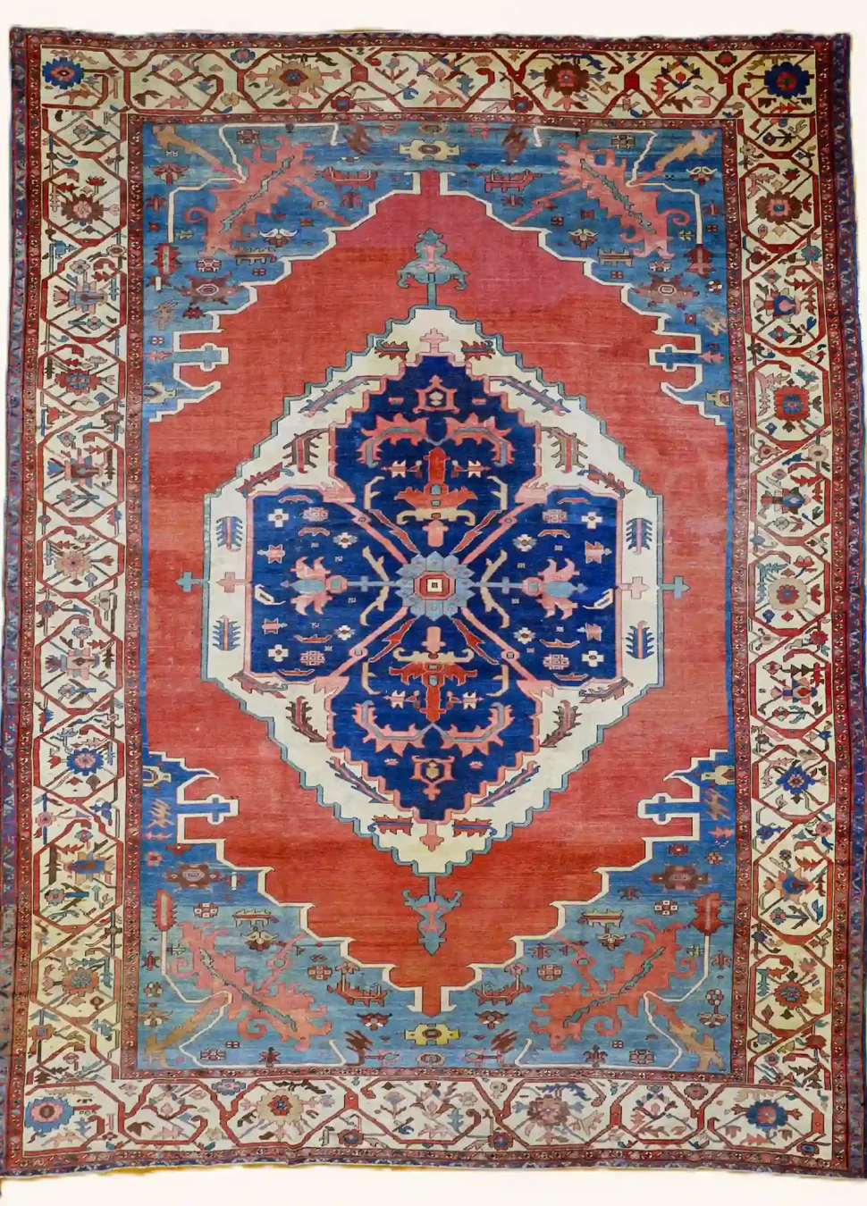 12′ x 13′ Terracotta Fine Hand-Knotted Persian Bakhshayesh Rug – Antique Wool