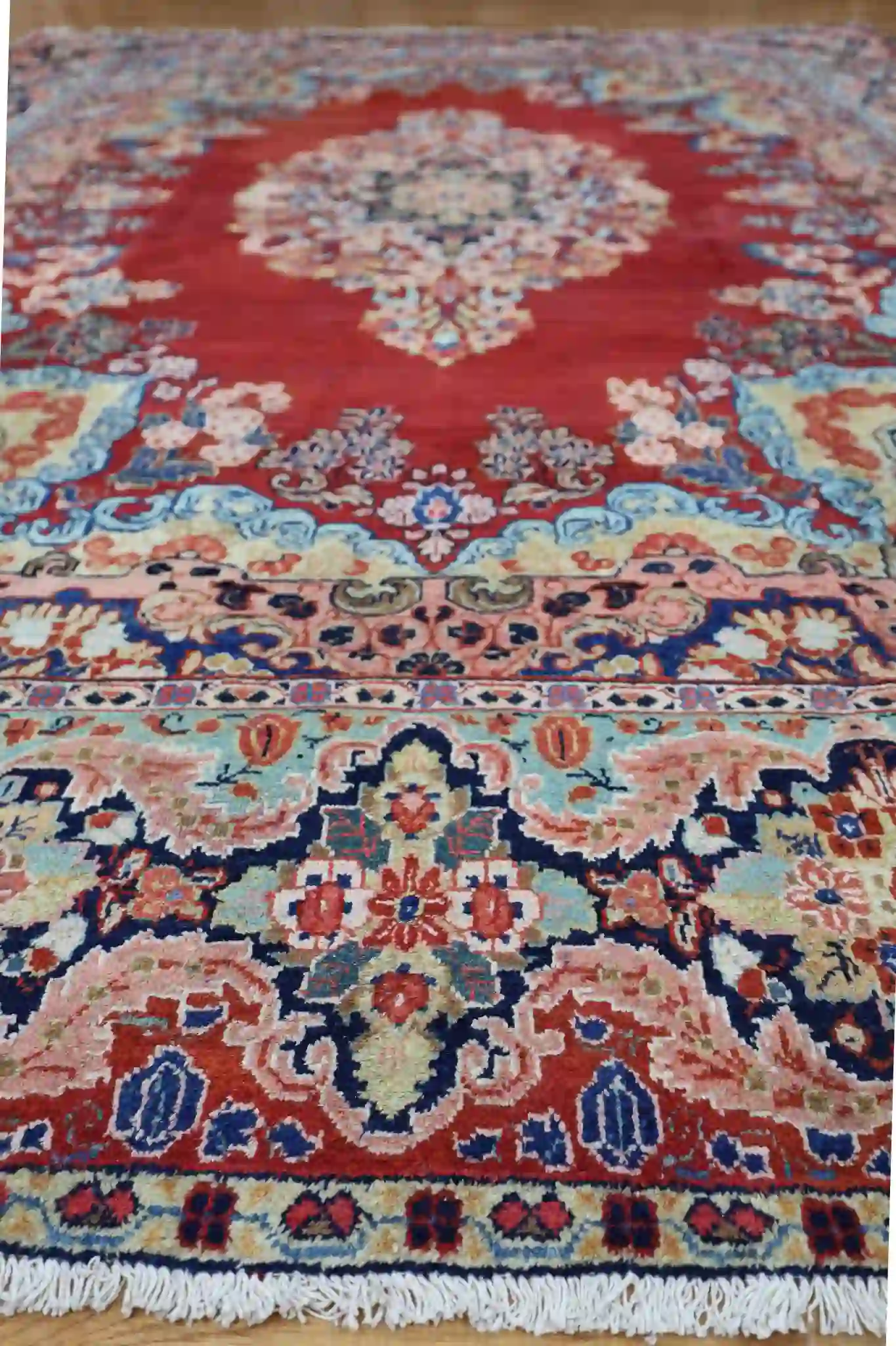 11' x 14' Red Fine Hand-Knotted Persian Mahal Rug – Traditional Wool - Image 3