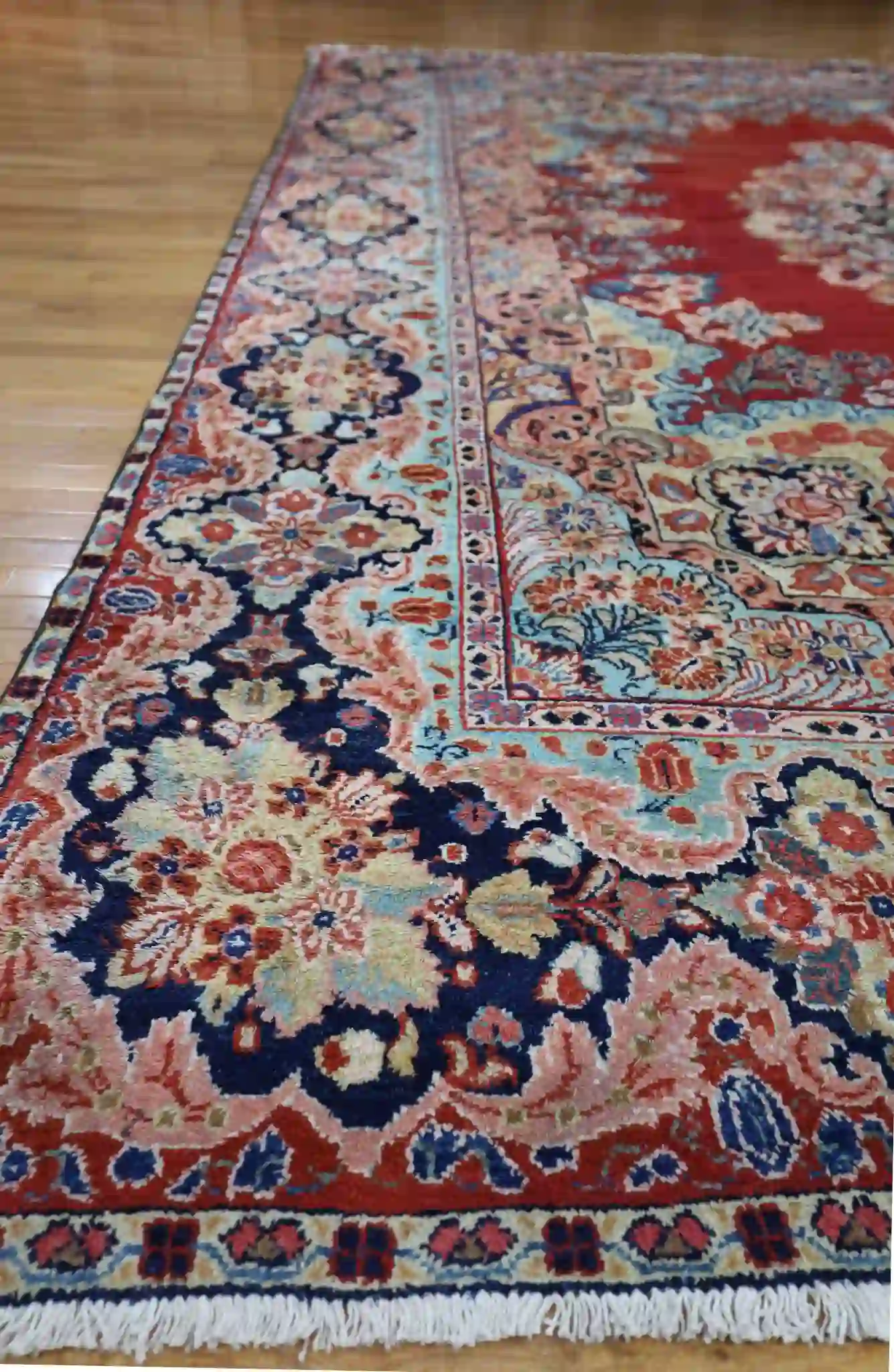 11' x 14' Red Fine Hand-Knotted Persian Mahal Rug – Traditional Wool - Image 4