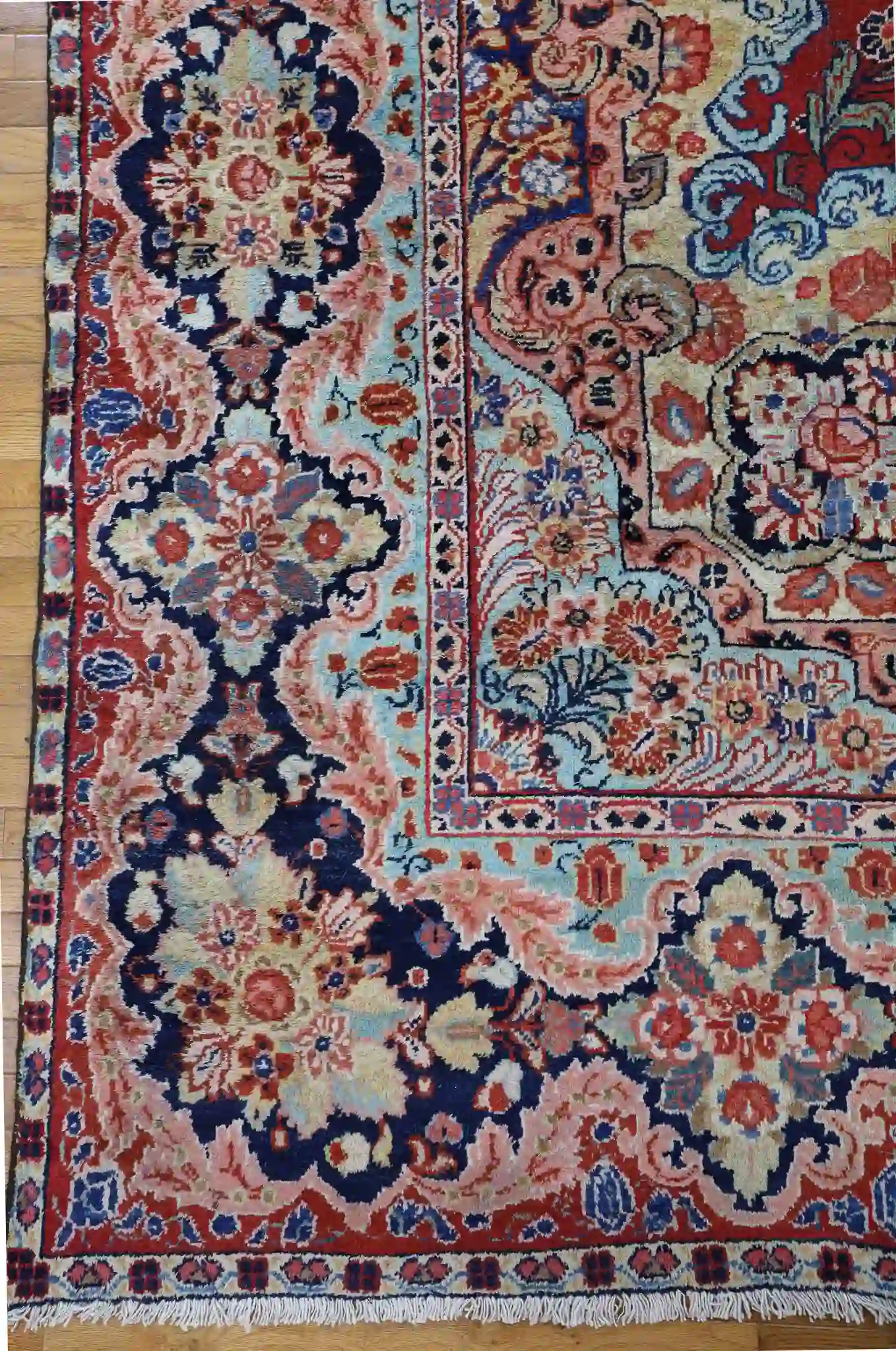 11' x 14' Red Fine Hand-Knotted Persian Mahal Rug – Traditional Wool - Image 5