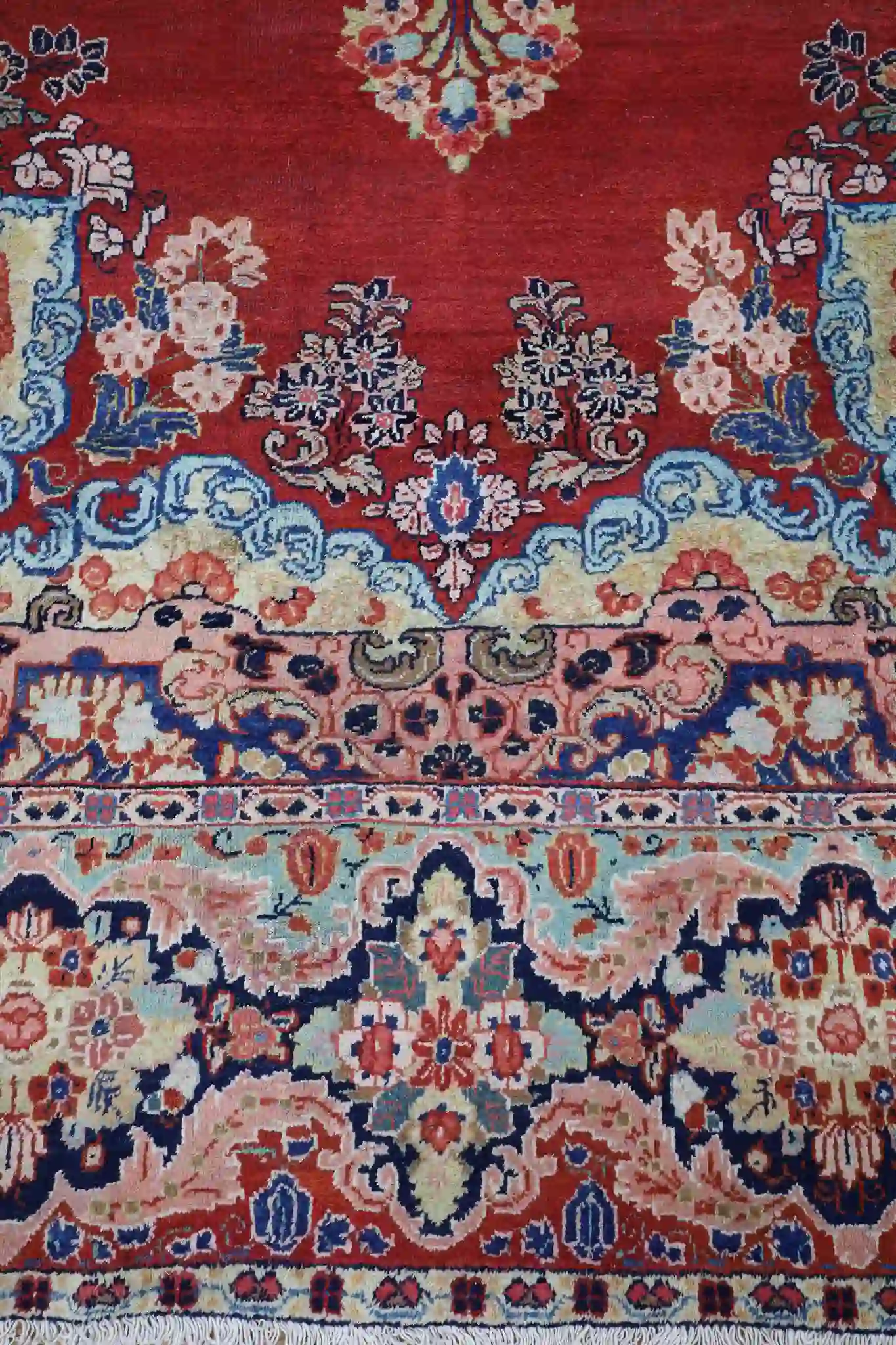 11' x 14' Red Fine Hand-Knotted Persian Mahal Rug – Traditional Wool - Image 6