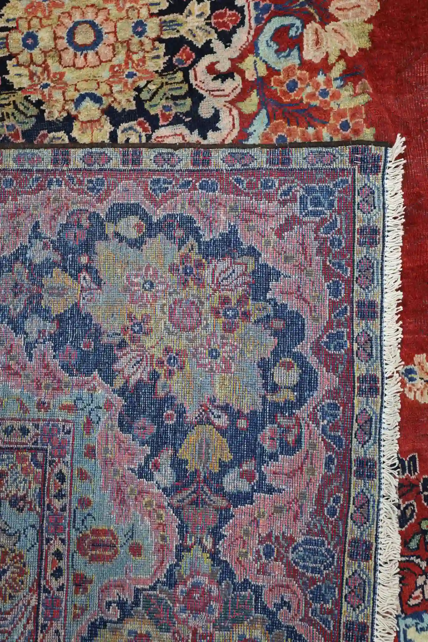 11' x 14' Red Fine Hand-Knotted Persian Mahal Rug – Traditional Wool - Image 8