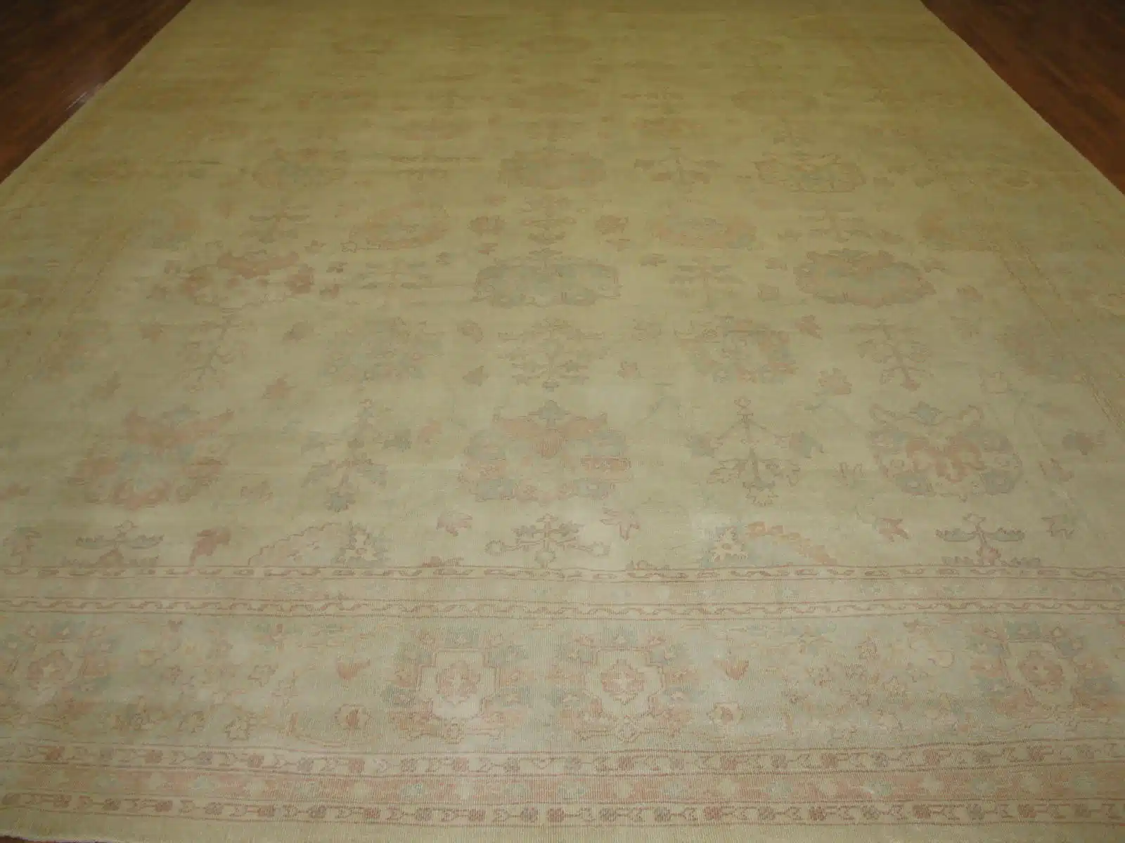 13' x 19' Beige Fine Hand-Knotted Egyptian Sultanabad Rug – Transitional Wool - Image 2