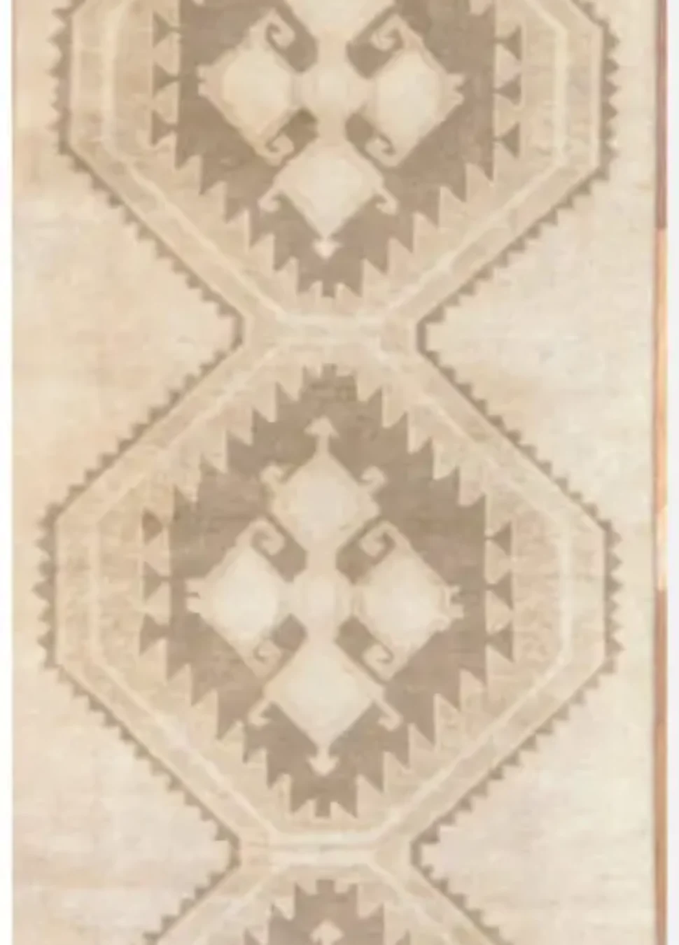 Vintage Hand Knotted Wool Turkish Anatolian Runner Rug