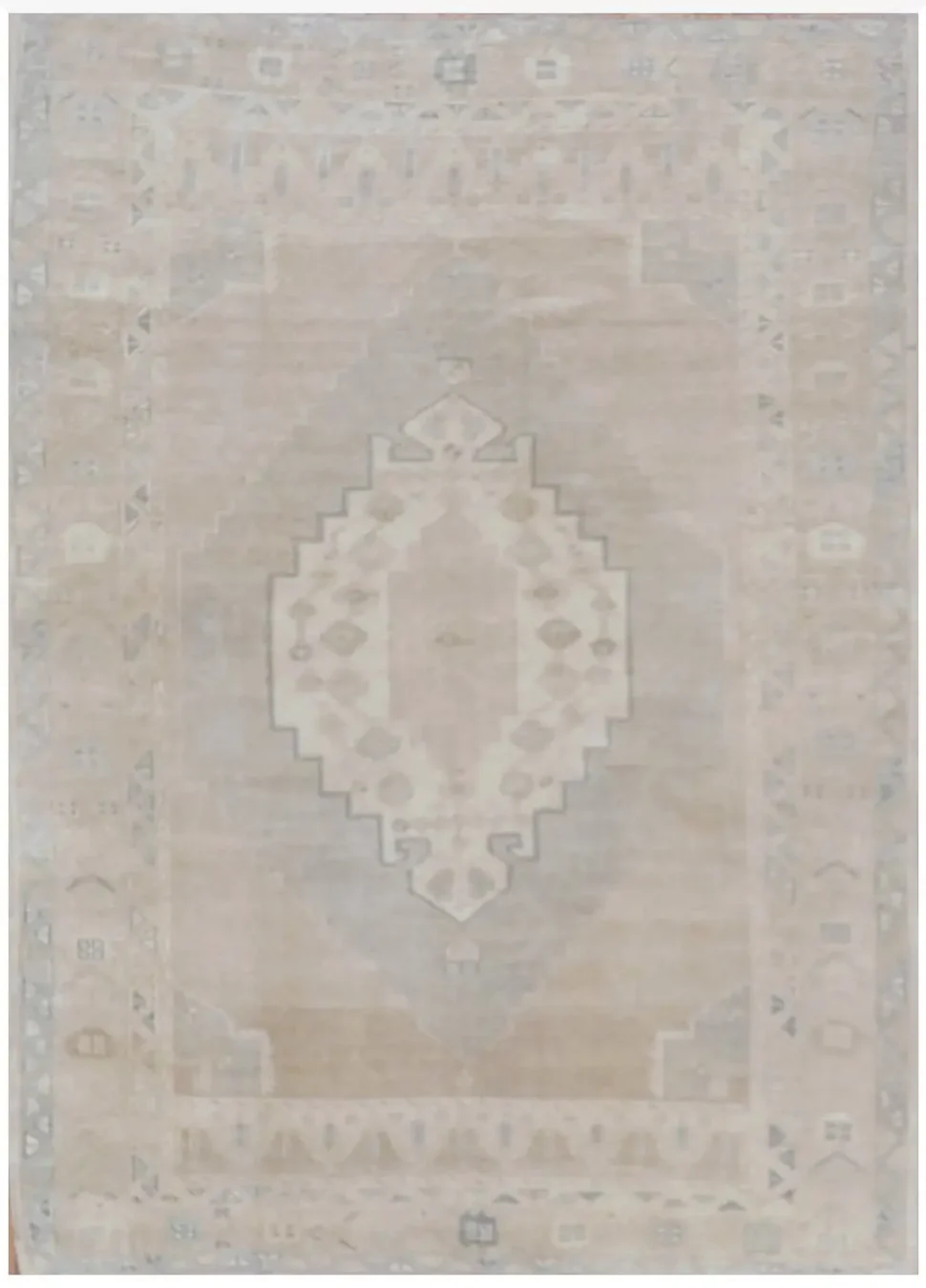 Vintage Hand Knotted Wool Turkish Anatolian Rug