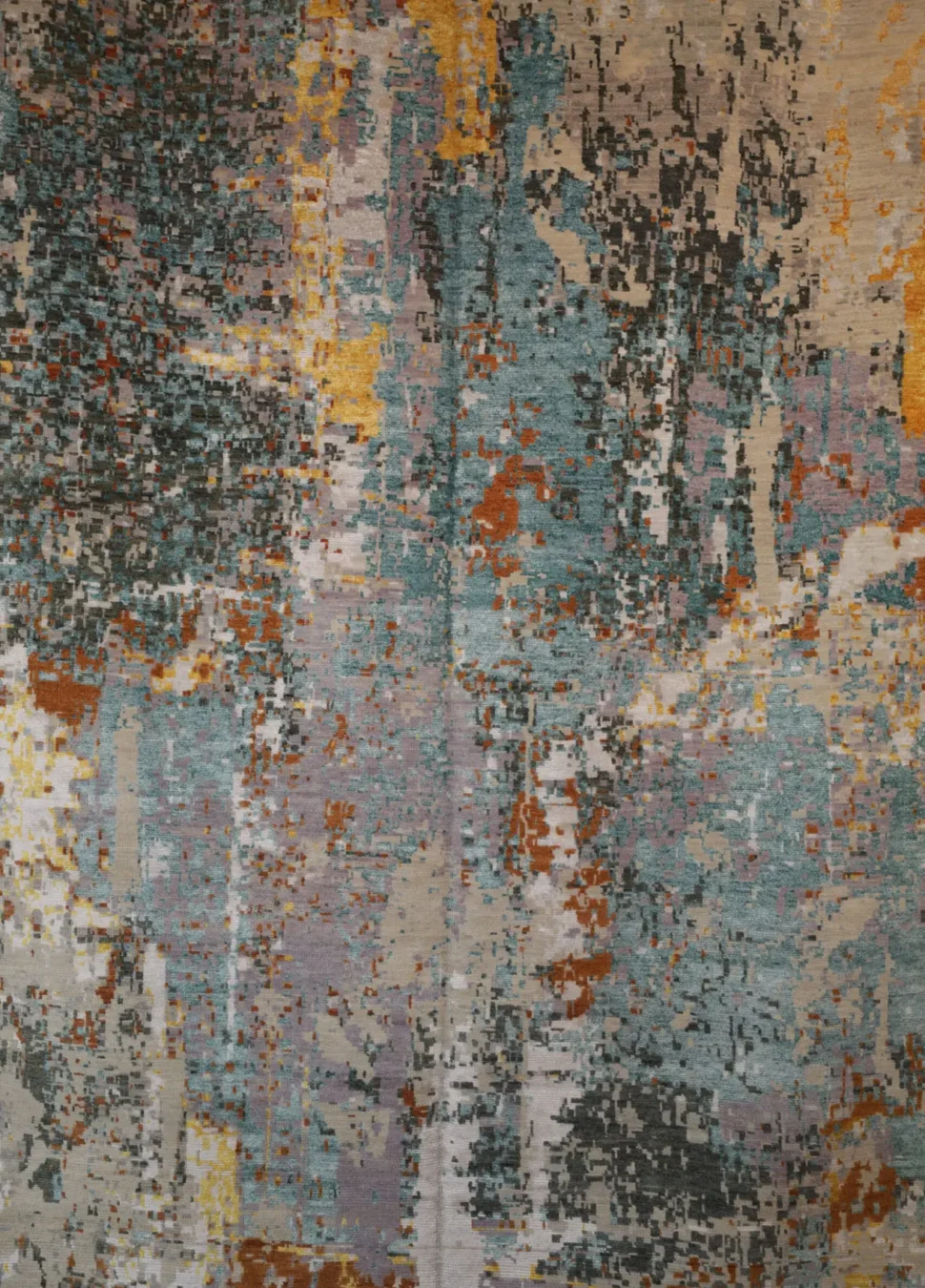 8′ x 10′ India Multi Color Modern Rug New Hand Knotted Wool