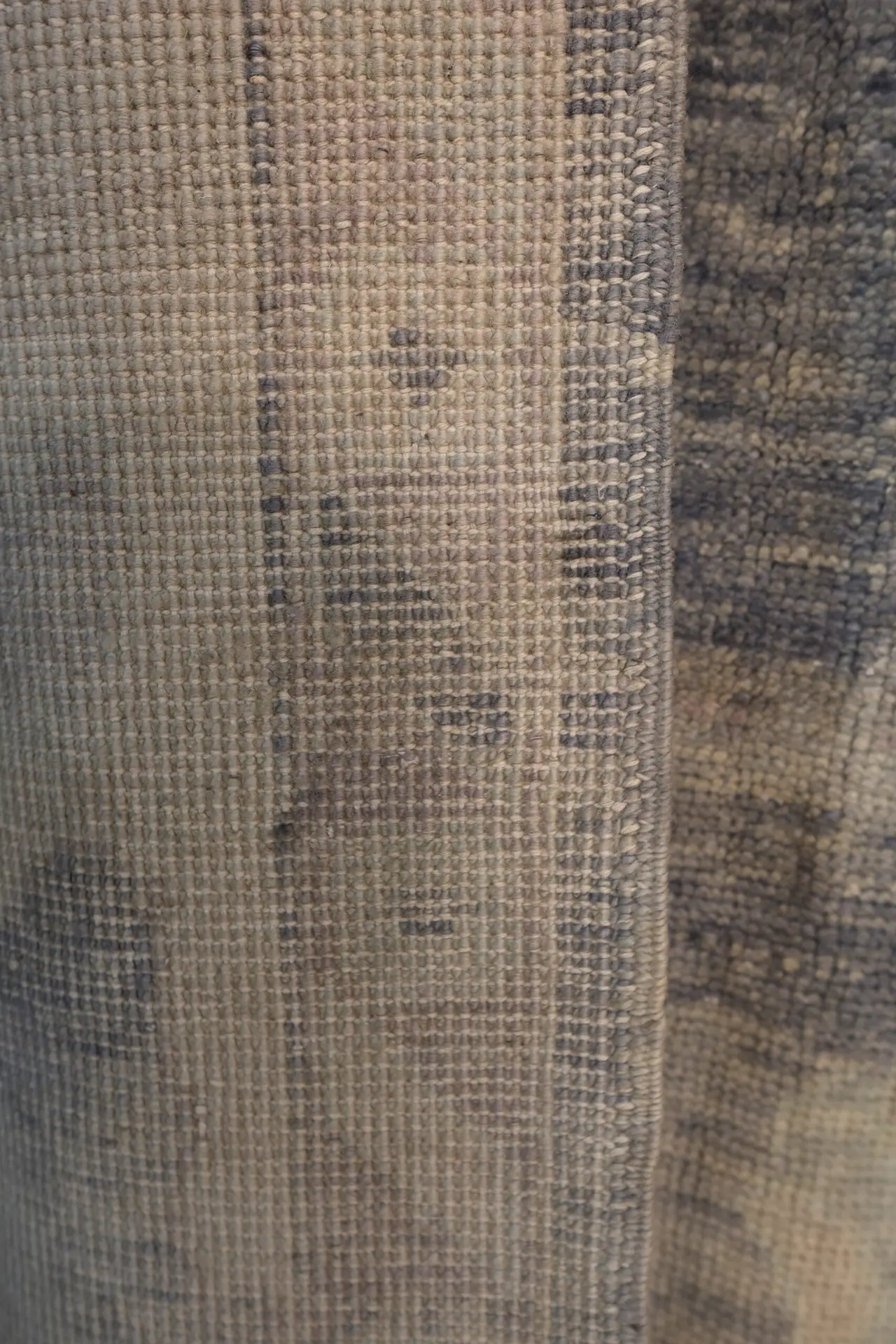 9' x 12' Turkey Cream Blue Gray Oushak Rug New Hand Knotted Wool - Image 2