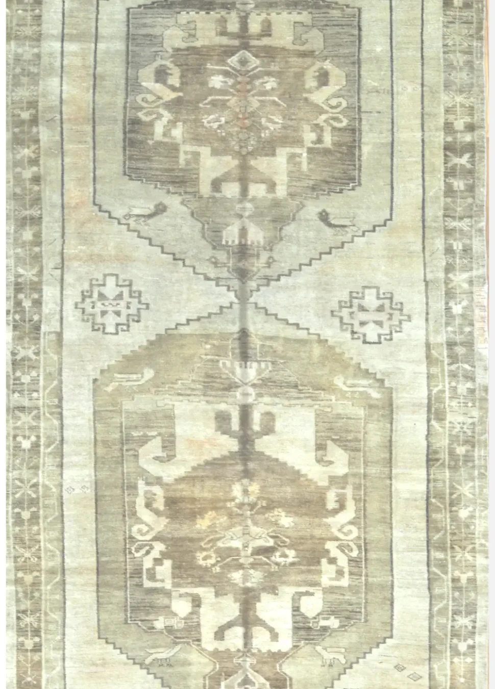 7′ x 14′ Vintage Antique Washed Hand Knotted Wool Turkish Anatolian Rug