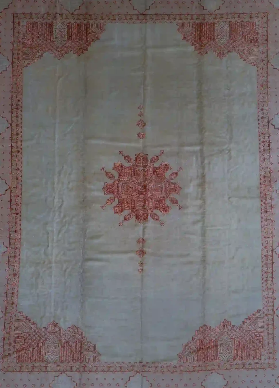 13′ x 17′ Ivory Fine Hand-Knotted Antique Turkish Oushak – Traditional Wool