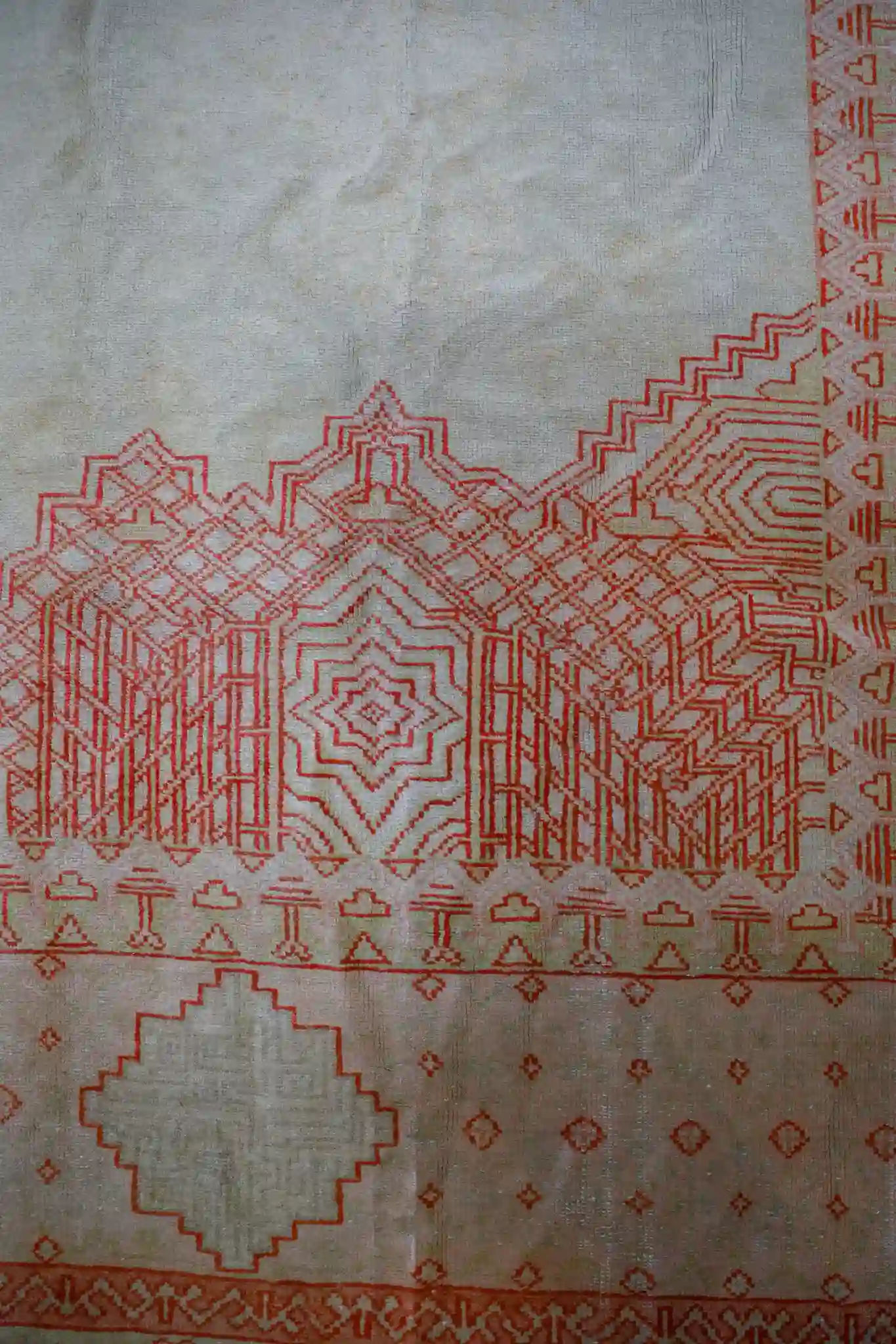 13' x 17' Ivory Fine Hand-Knotted Antique Turkish Oushak – Traditional Wool - Image 7