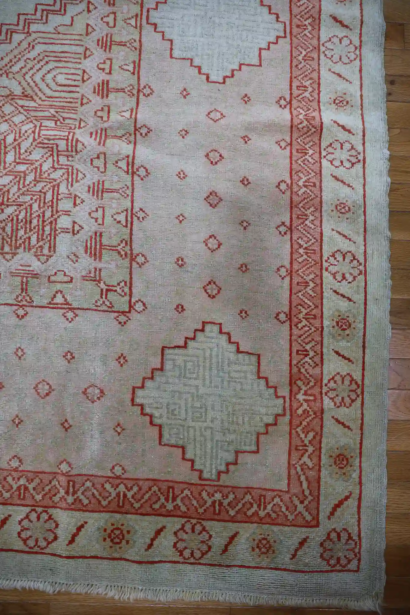 13' x 17' Ivory Fine Hand-Knotted Antique Turkish Oushak – Traditional Wool - Image 6