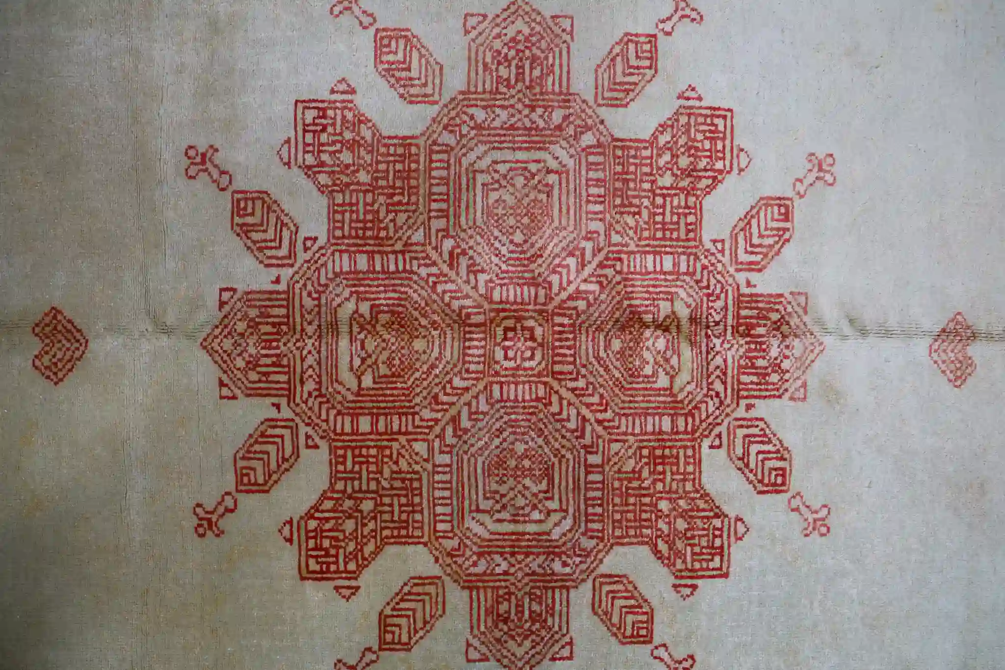 13' x 17' Ivory Fine Hand-Knotted Antique Turkish Oushak – Traditional Wool - Image 5