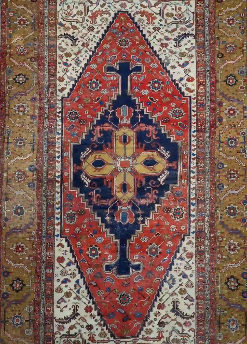 12′ x 18′ Red Fine Hand-Knotted Antique Persian Bakhshayesh – Traditional Wool