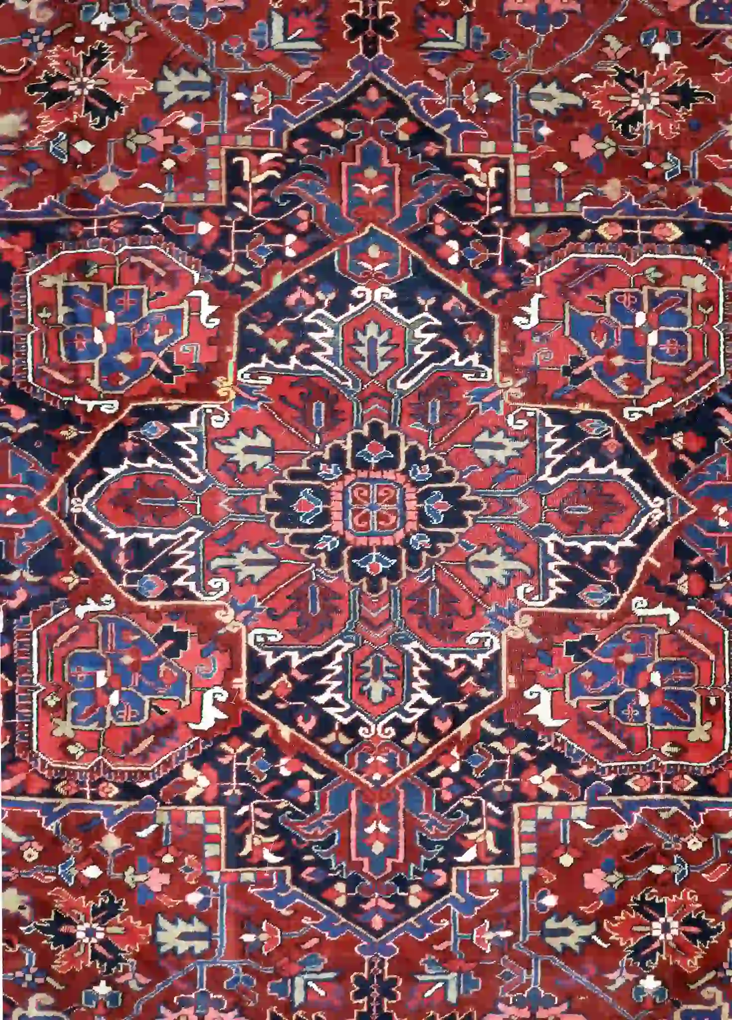 12' x 15' Red Fine Hand-Knotted Persian Heriz Rug – Traditional Wool - Image 6