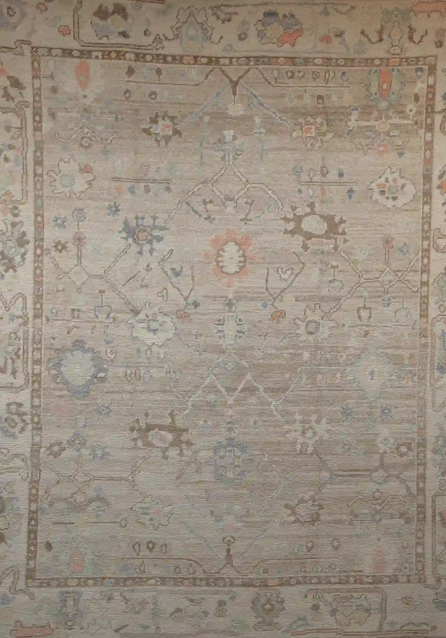 8' x 10' Ivory Fine Hand-Knotted New Turkish Oushak Rug – Traditional Wool - Image 2