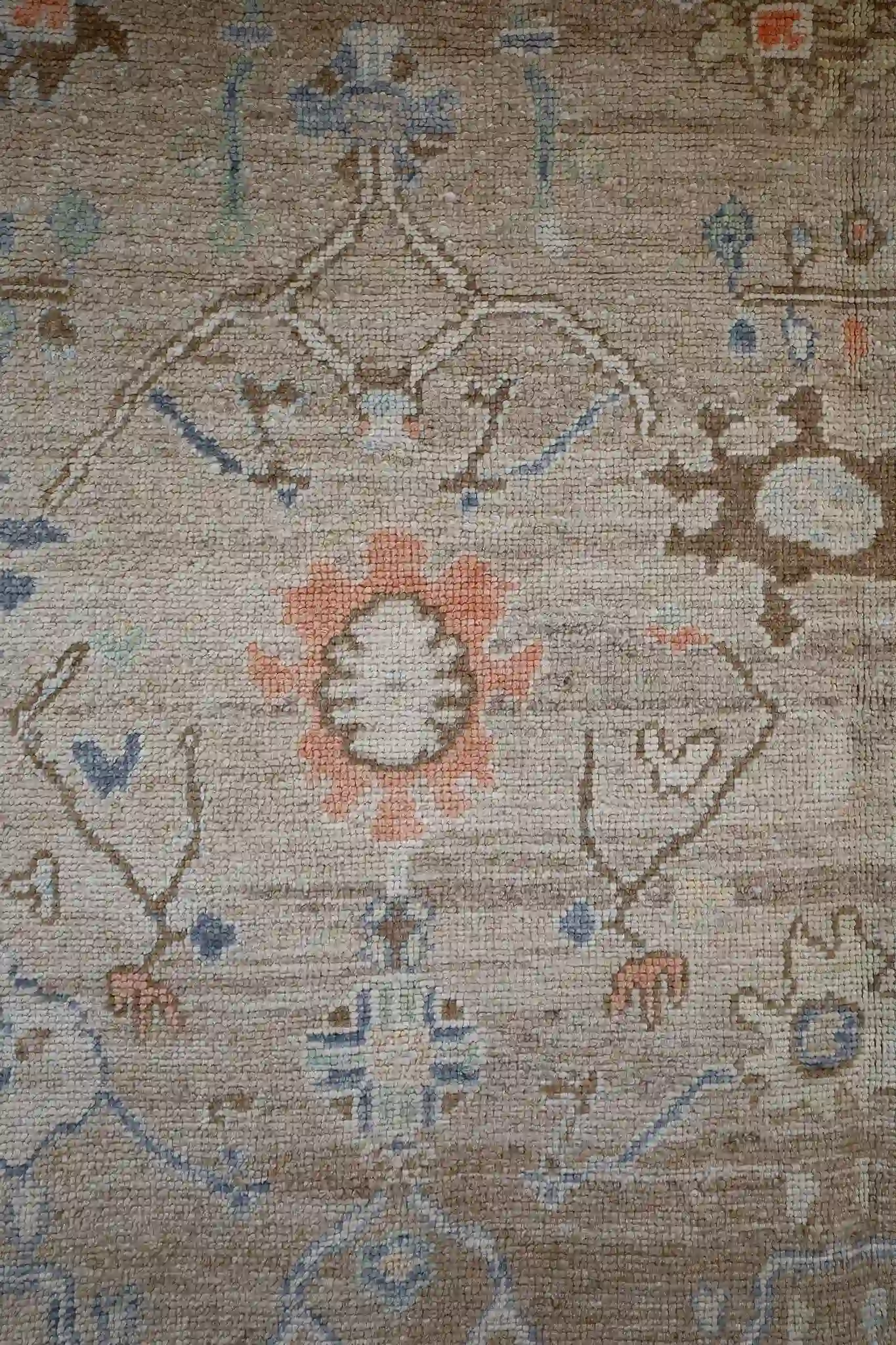 8' x 10' Ivory Fine Hand-Knotted New Turkish Oushak Rug – Traditional Wool - Image 3