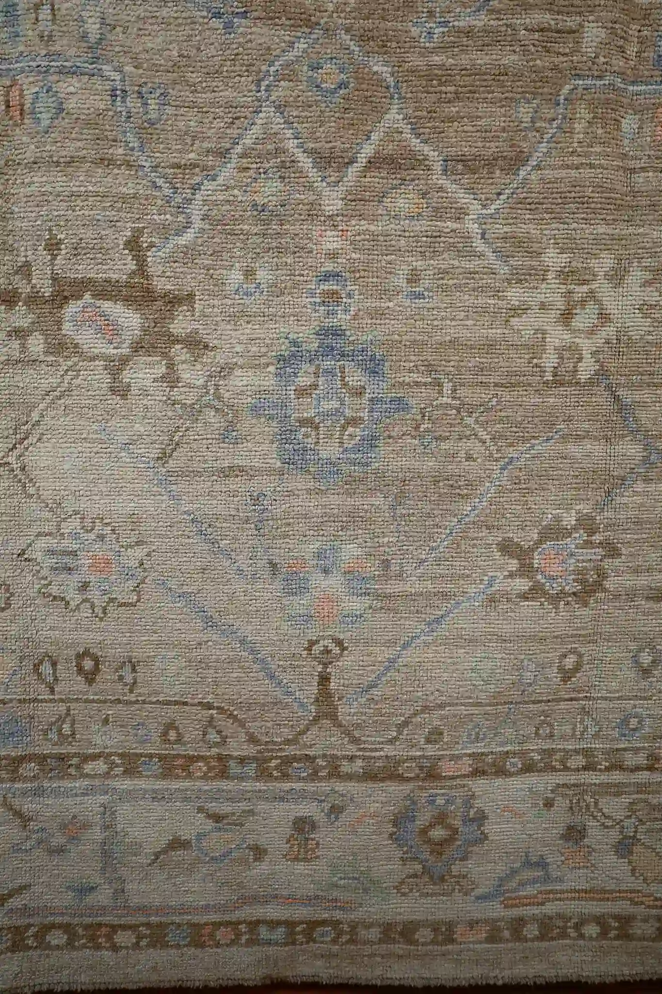 8' x 10' Ivory Fine Hand-Knotted New Turkish Oushak Rug – Traditional Wool - Image 4