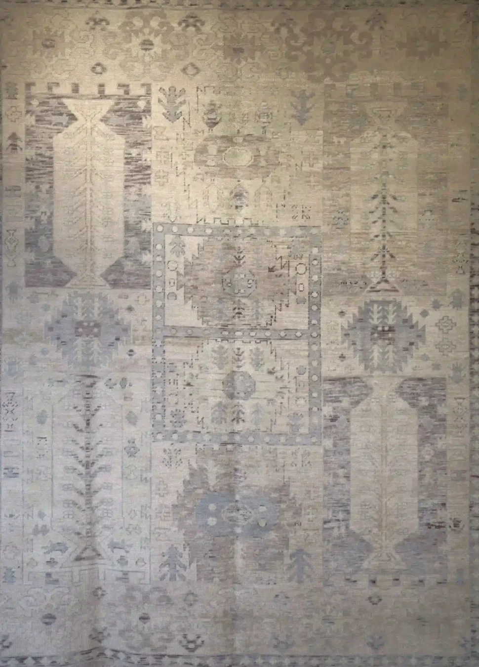 9′ x 12′ Beige Fine Hand-Knotted New Turkish Oushak Rug – Traditional Wool