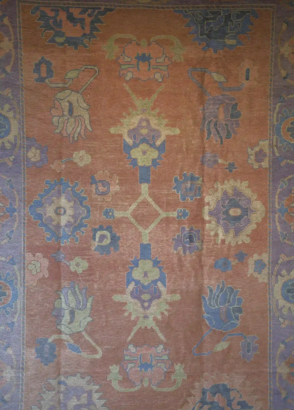 10′ x 14′ Coral Fine Hand-Knotted New Turkish Oushak Rug – Traditional Wool