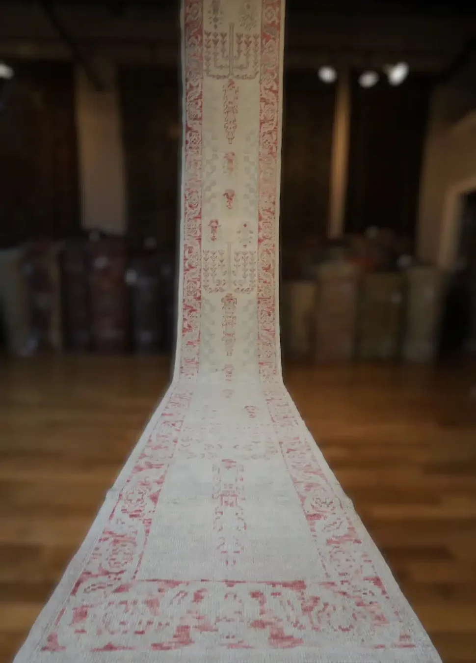 3′ x 17′ Beige Fine Hand-Knotted Turkish Oushak Runner – Traditional Wool