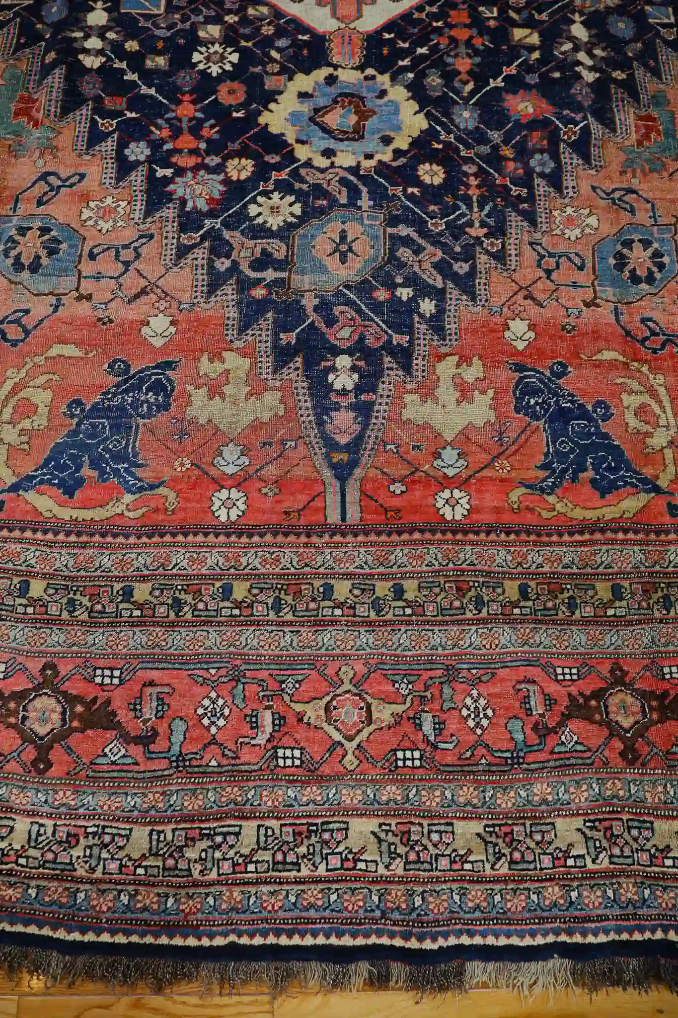 11' x 19' Red Fine Hand-Knotted Antique Persian Bidjar – Traditional Wool - Image 7