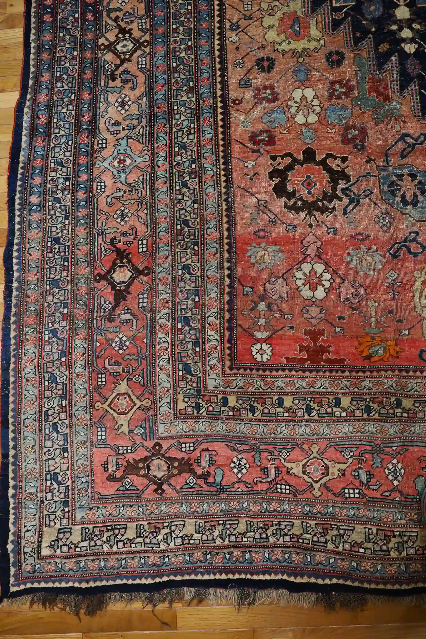 11' x 19' Red Fine Hand-Knotted Antique Persian Bidjar – Traditional Wool - Image 8