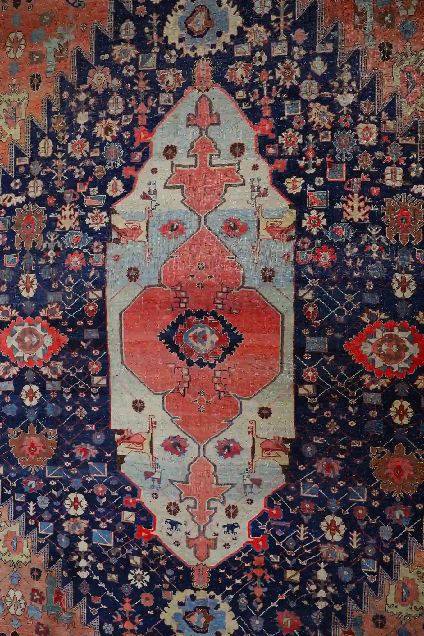 11' x 19' Red Fine Hand-Knotted Antique Persian Bidjar – Traditional Wool - Image 5