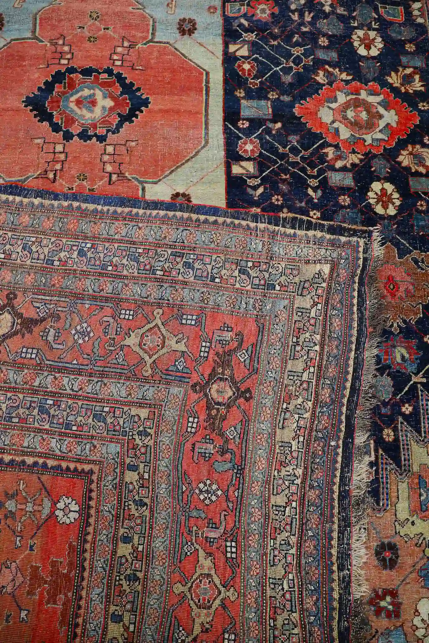 11' x 19' Red Fine Hand-Knotted Antique Persian Bidjar – Traditional Wool - Image 9