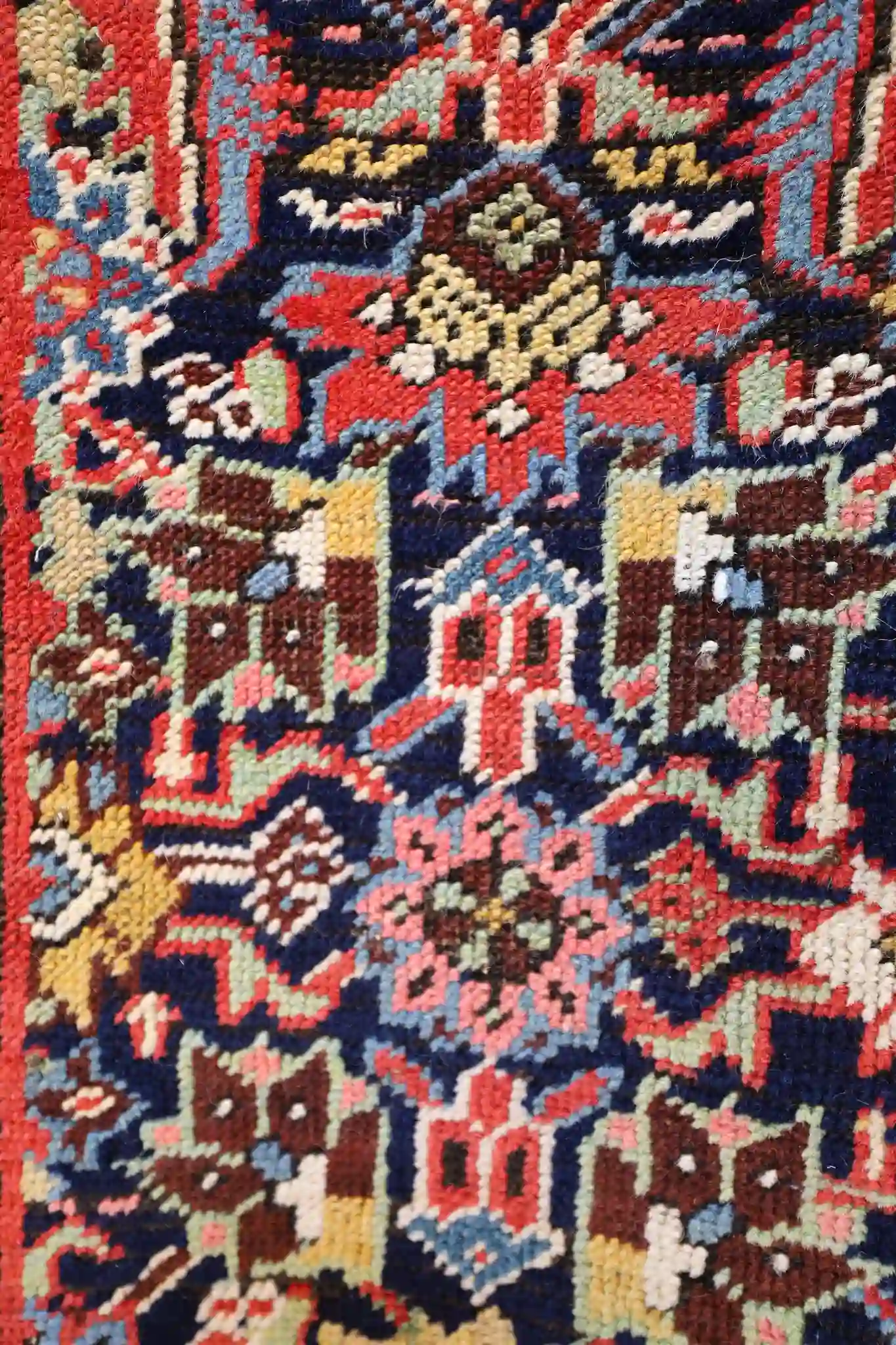 6' x 14' Red Fine Hand-Knotted Antique Persian Farahan Rug – Traditional Wool - Image 7