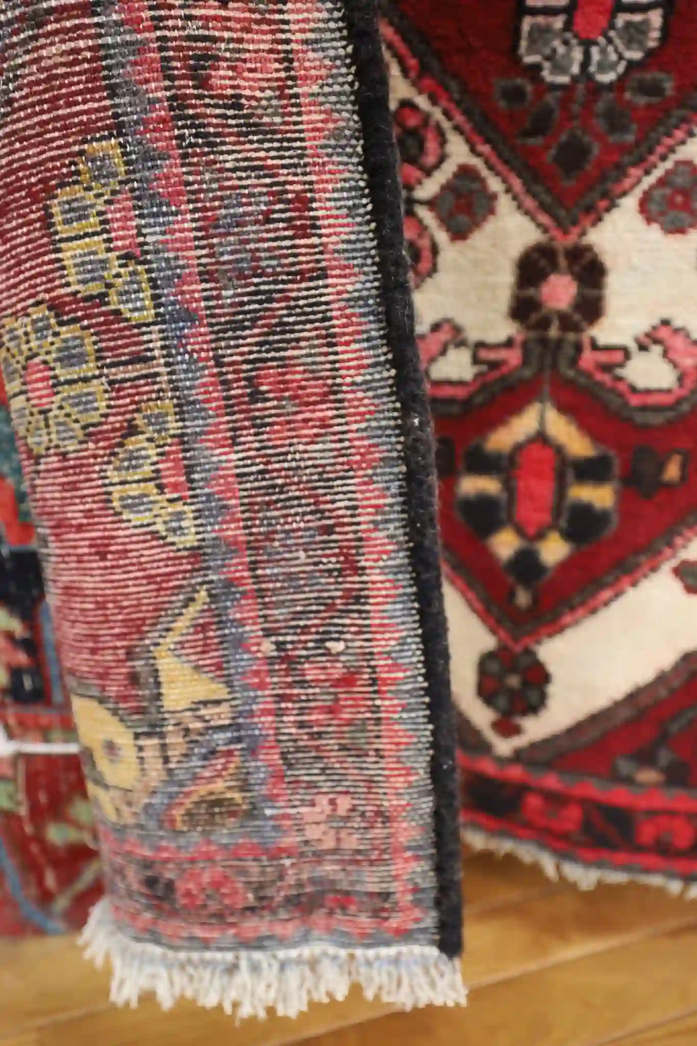 4' x 10' Red Fine Hand-Knotted Persian Hamadan Runner – Traditional Wool - Image 5