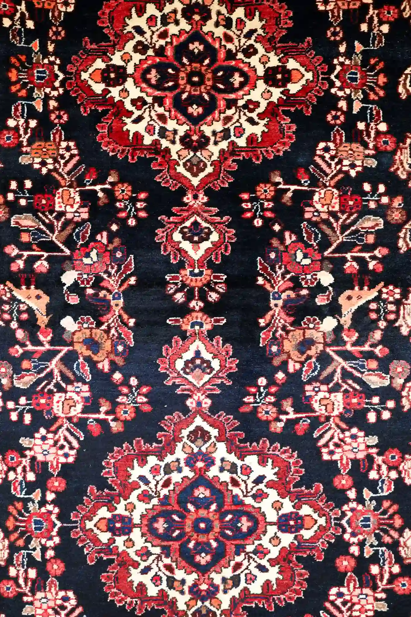 4' x 12' Red Fine Hand-Knotted Persian Bakhtiari Runner – Traditional Wool - Image 3
