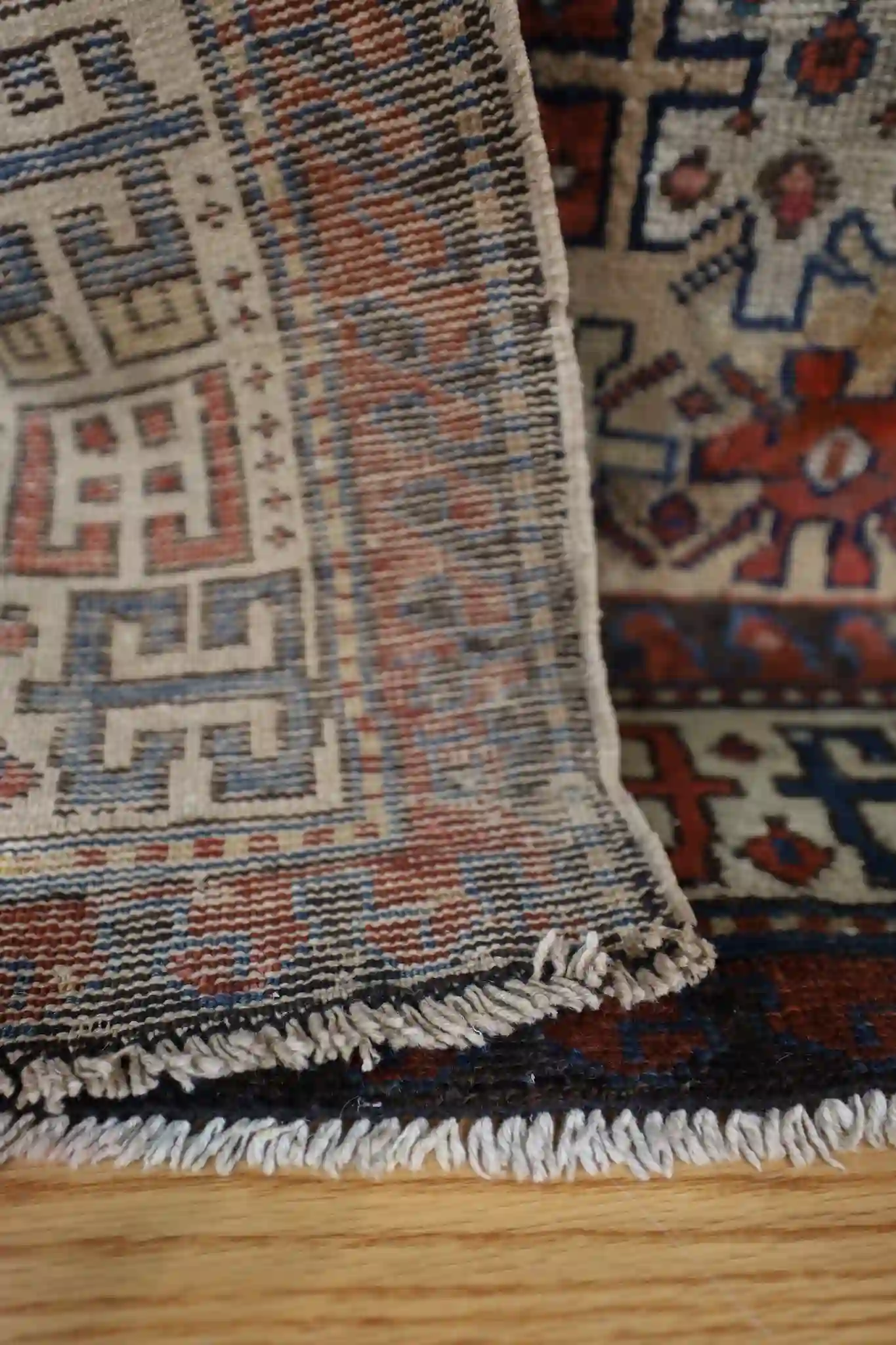 4' x 10' Beige Fine Hand-Knotted Caucasian Shirvan Runner – Traditional Wool - Image 7