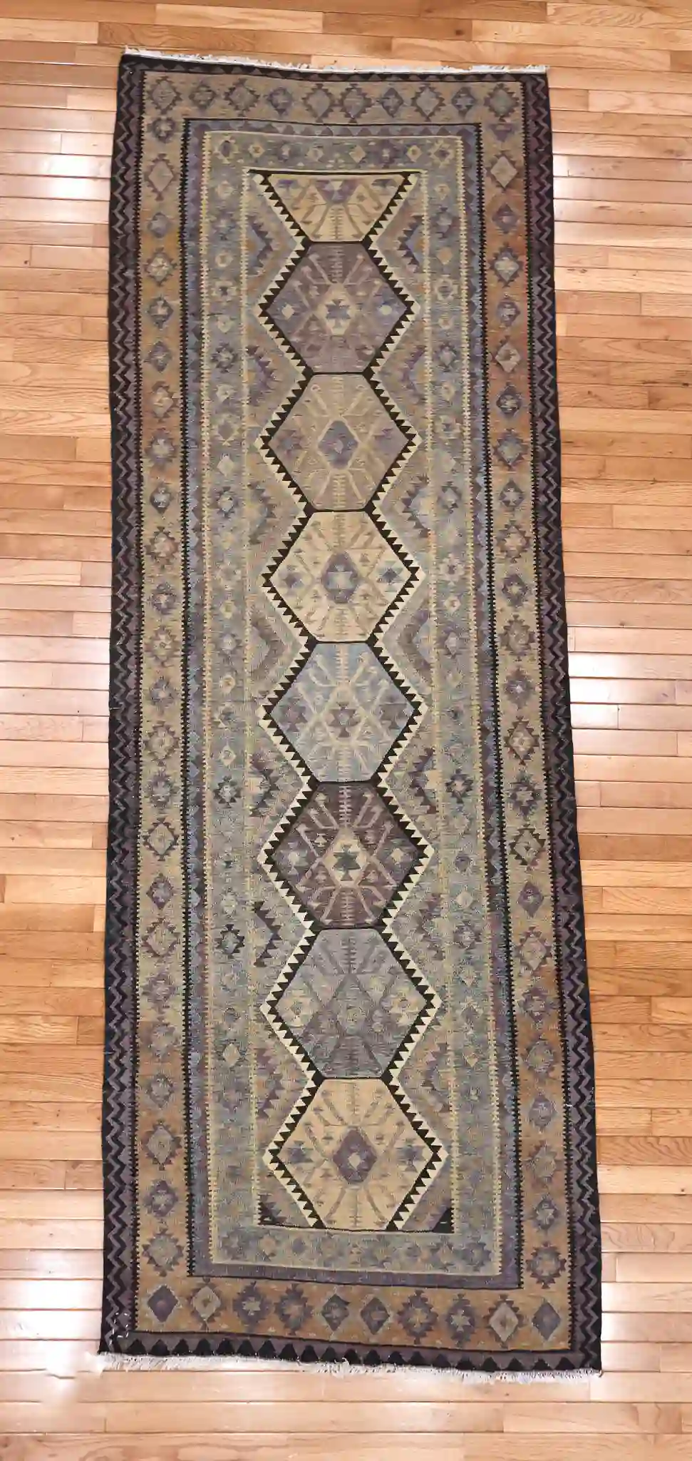 4' x 10' Beige Fine Hand-Knotted Persian Kurdish Runner – Traditional Wool