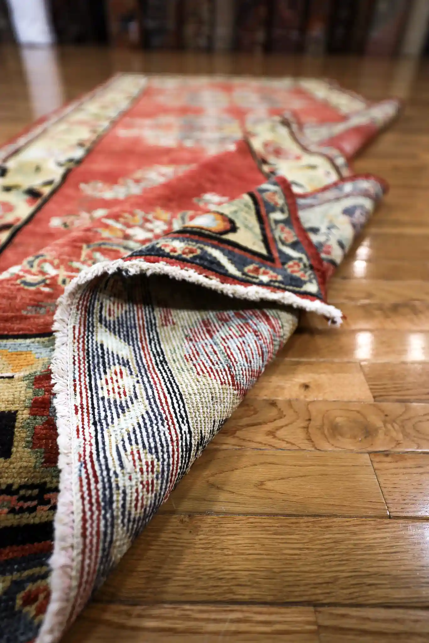 5' x 11' Red Fine Hand-Knotted Turkish Oushak Runner – Traditional Wool - Image 3