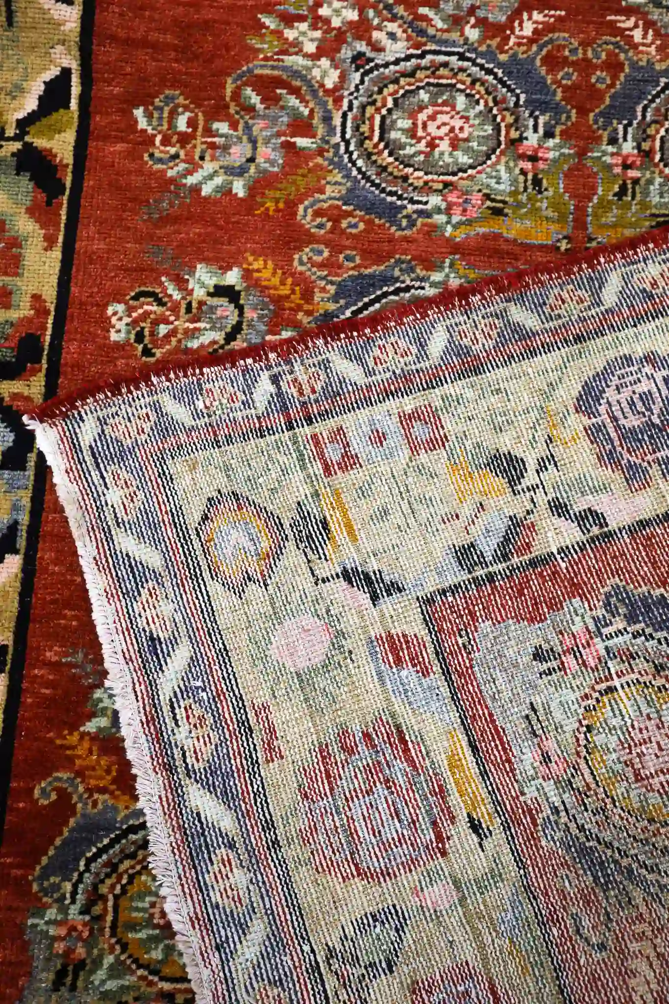 5' x 11' Red Fine Hand-Knotted Turkish Oushak Runner – Traditional Wool - Image 8
